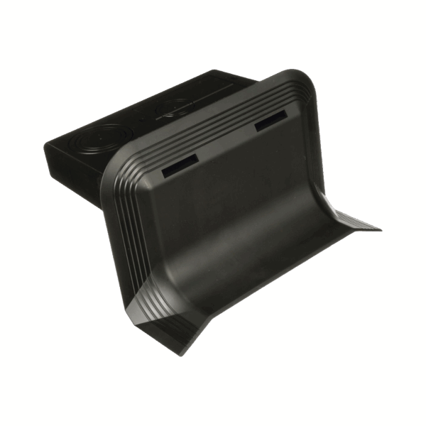 Accesorio de Conexión a Pared, Para Uso con Canaleta de Piso AFR4BCBL6, Material PVC Rígido, Color Negro