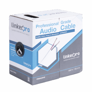 Cable para audio profesional de 2 conductores calibre 18 para aplicaciones de audio y automatización bobina de 152 m