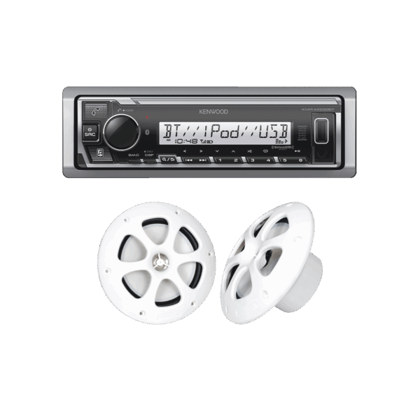 Kit de estéreo con Bluetooth KMR-M332BT |  más Par de bocinas KFC-1613MRW