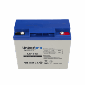Batería 12 V / 18 Ah / UL / Tecnología AGM / Vida útil promedio de 5 años / Para uso en equipo electrónico, Alarmas de Intrusión / Incendio/ Control de acceso / Video Vigilancia / Terminales T1