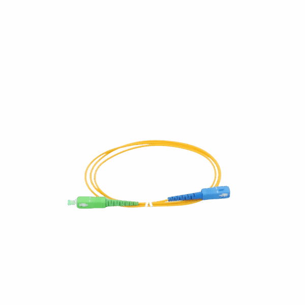 Jumper de Fibra Óptica Monomodo SC/APC-SC/UPC Simplex de 1 metro, 2mm