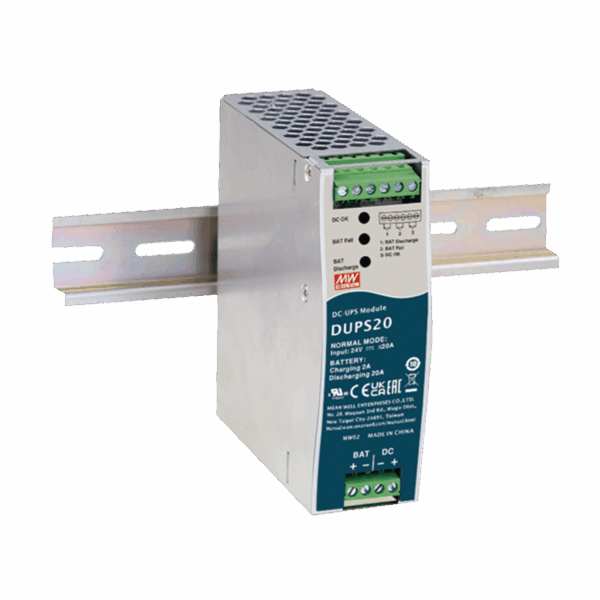 UPS PARA CD / 24VCD 20A / RIEL DIN / PARA BATERÍAS DE 4 A 135 AH