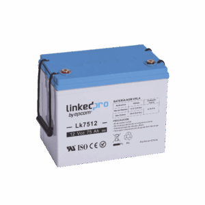 Batería 12 Vcc / 75 Ah / UL / Tecnología AGM-VRLA / Vida útil promedio de 5 años / Para uso en equipo electrónico / Sistemas de emergencia y aplicaciones fotovoltaicas Terminales T3