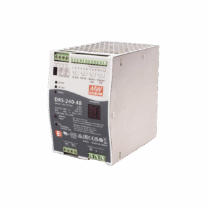Fuente de Poder Industrial de 240W con Cargador de Baterías, salida 48Vcc, 5A, para montaje Riel Din