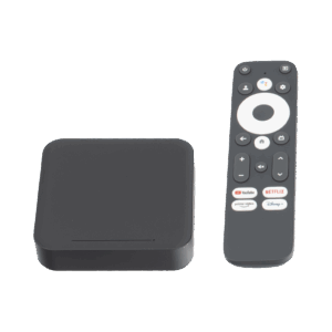 STB 4K Android con Google TV / Alto Rendimiento / Conexión Wi-Fi y por Cable / Control Remoto Bluetooth / Salida HDMI