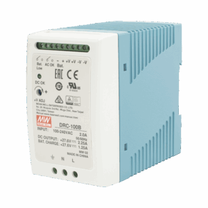Fuente de poder Riel Din 24V, 100W con Cargador de Bateria