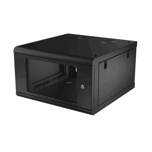 Gabinete de Pared con Puerta Perforada, 635mm de Profundidad, 6U Rack de 19'', Acero Reforzado