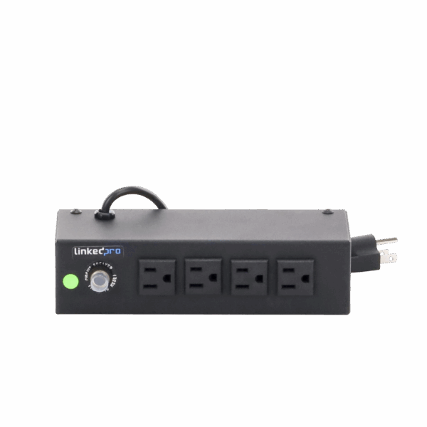 Tomacorriente de 4 Contactos (NEMA 5-15R) Voltaje Entrada/Salida: 120Vca/10A Max. Opción de Instalación en Escritorio o Pared