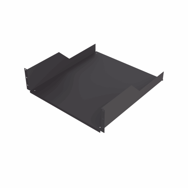 Charola para Soportar Equipos en Rack de 19 in, Profundidad de 50 cm, Color Negro, 3U