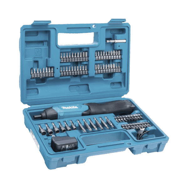 Atornillador Reversible (Broquero 1/4) de 220 RPM con Cargador USB (Incluye 81 Puntas).