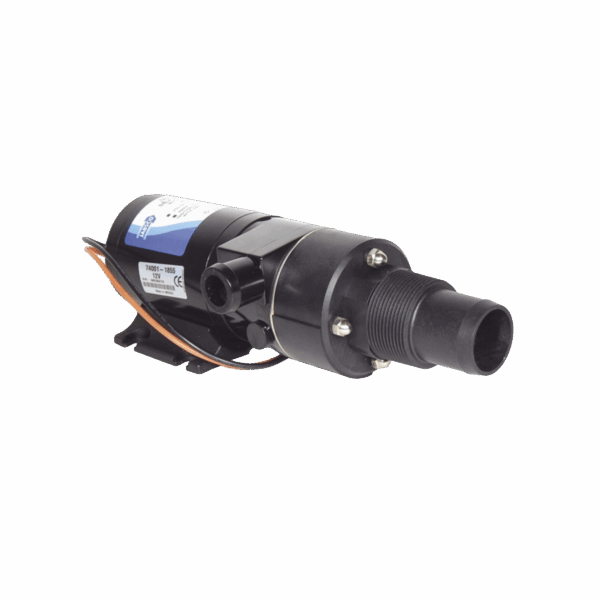 Bomba maceradora de 12 Vcd para manguera de entrada con orificio de 38 mm (1½”), manguera de descarga con orificio de 25 mm (1”)