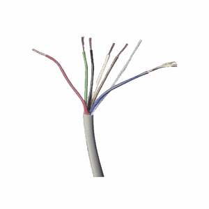 Bobina de Cable 305 Metros: 6 x 18 AWG, Color Blanco, CMR, Para Sistemas de Seguridad y Alarmas