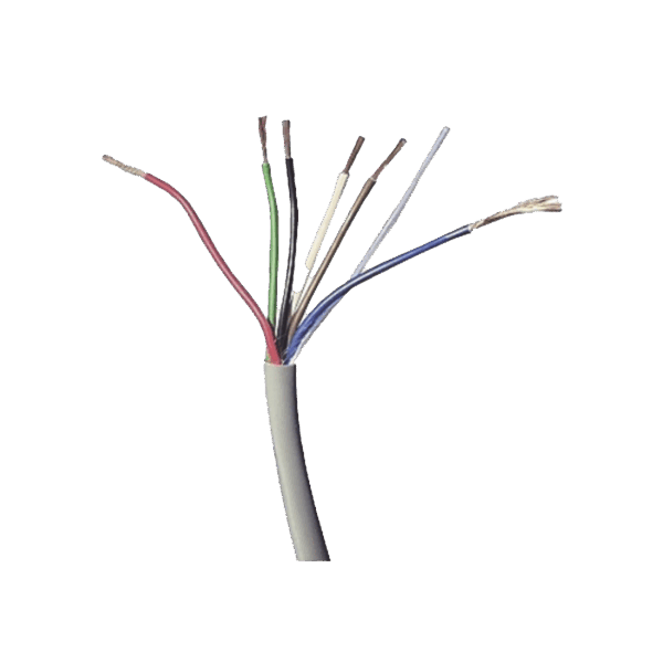 Bobina de Cable 305 Metros: 6 x 18 AWG, Color Blanco, CMR, Para Sistemas de Seguridad y Alarmas