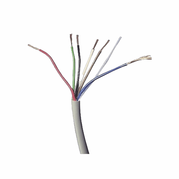 Bobina de Cable 305 Metros: 6 x 22 AWG, Color Blanco, CMR, Para Sistemas de Seguridad y Alarmas
