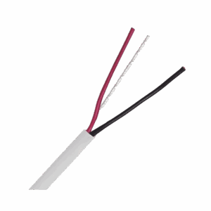 Bobina de Cable 305 Metros: 2 x 18 AWG, Color Blanco, CM, Para Sistemas de Seguridad y Alarmas