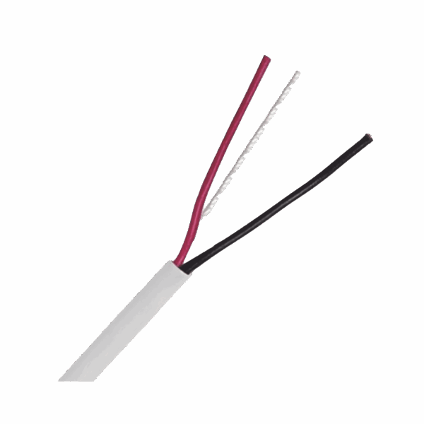 Bobina de Cable 305 Metros: 2 x 18 AWG, Color Blanco, CM, Para Sistemas de Seguridad y Alarmas
