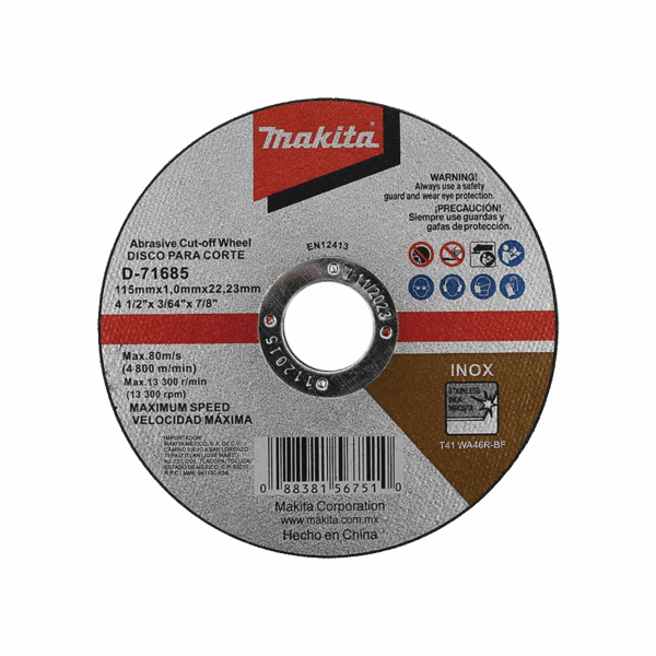 Disco 4 - 1/2"/ Inox y Acero