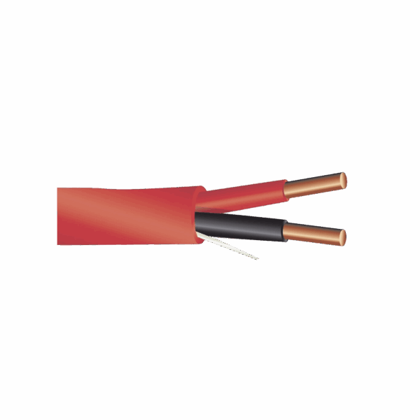 Alambre de Alarma contra Incendios - Bobina de 305 Metros: 2 x 14 AWG, Rojo, Tipo FPLR, (UL) FT4, Ideal para Sistemas de Detección y Evacuación de Incendios