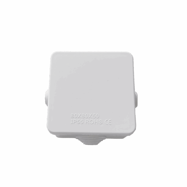 Caja de Conexiones Impermeable IP55 con 4 Entradas, 80 x 80 x 50 mm, para Instalaciones Industriales, Comerciales y Residenciales, Incluye Tornillería para su Instalación