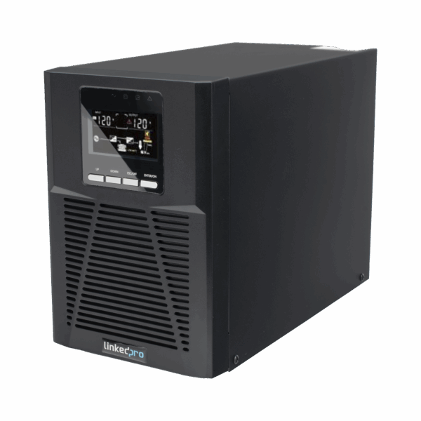 UPS 1000VA/900W  Online Doble Conversión /Pantalla LCD / 3 tomas 5-15R / Regulación de Voltaje / Protección RJ45
