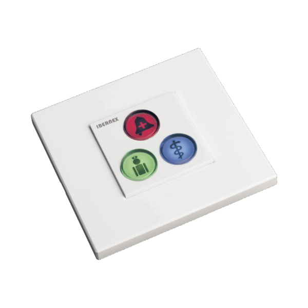 Modulo de 3 Botones iluminados con Lector RFID 125 KHz / Alarma / Cancelar y Código Azul / BUS RS485 / Compatible con NX0019/B, NX1021 y NX0015
