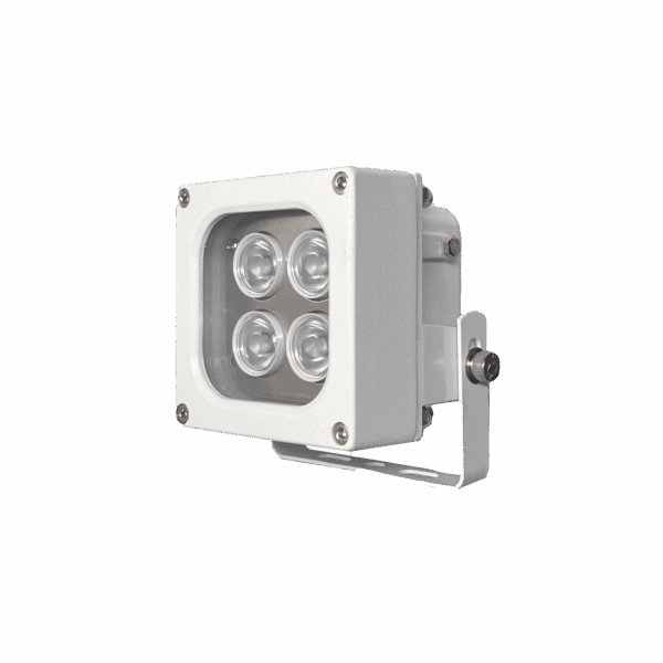 Iluminador LED de Alta Potencia | Luz Blanca | 10 Metros de Iluminación | Cobertura 120° | IP66 | Bajo Consumo de Energía | Fotocélula Incorporada | Soporte en “U” | Carcasa de Aluminio | Alta Transmitancia de Luz. | C