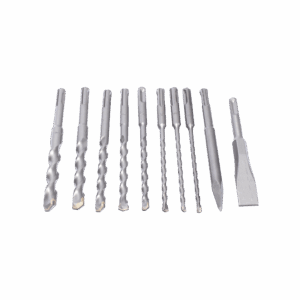 Juego con 10 piezas de brocas y cinceles SDS PLUS