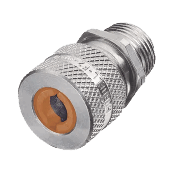 Conector de cable, de aluminio macho recto, .13 - .19" (3.2 - 4.7 mm), 3/4".