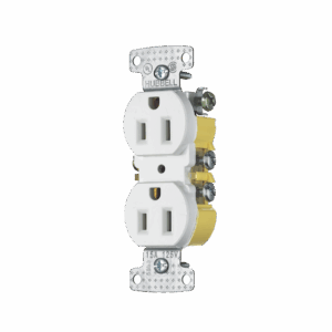 Contacto Duplex 15A 125V/ 2 Polos 3 Hilos/ Nema 5-15R/ Color Blanco.
