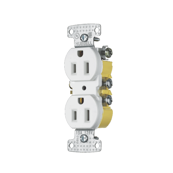 Contacto Duplex 15A 125V/ 2 Polos 3 Hilos/ Nema 5-15R/ Color Blanco.