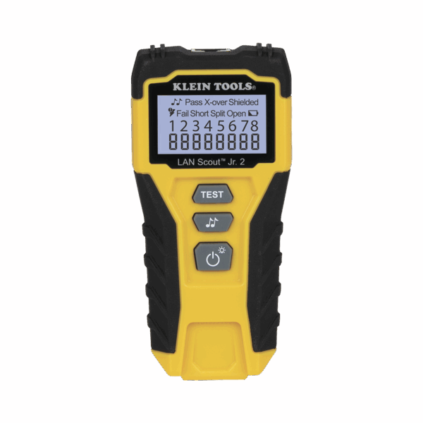 Tester  de Cable LAN Scout™ Jr. 2/ Para: Prueba aprobada/ Error de Cableado/ Falla de Circuito Abierto o Cortocircuito/ Par Dividido/ Blindaje.