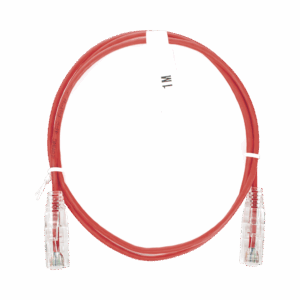 Cable de Parcheo Slim UTP Cat6 – 1 metro, Rojo, Diámet...