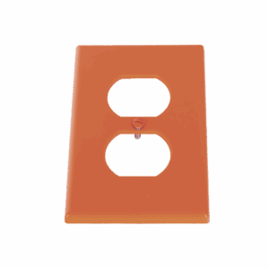 Tapa para Contacto Dúplex Color naranja.
