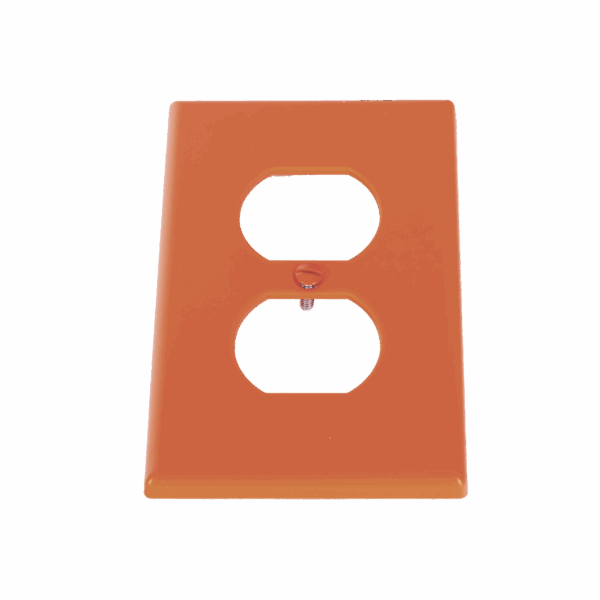 Tapa para Contacto Dúplex Color naranja.