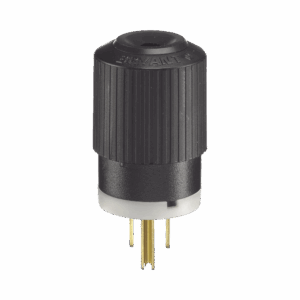 Clavija Negra 15 A 125 V CA 2 Polos 3 Hilos (NEMA 5-15P).