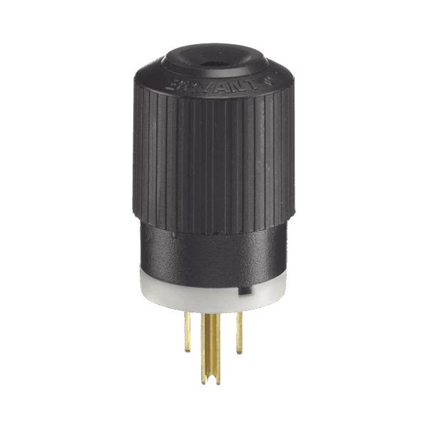 Clavija Negra 15 A 125 V CA 2 Polos 3 Hilos (NEMA 5-15P).