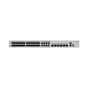 Switch Empresarial Core Gigabit Administrable  Capa 3 / 24 puertos 1GE SFP ( Combo con 8 Puertos 10/100/1000 Mbps) / 4 Puertos 10GE SFP+ Uplink / 2 Puertos 10GE SFP+ (Stack) / ERPS / Ruteo Dinámico (RIP, OSPF, IS-IS y BGP)  / iStack / Administraci&