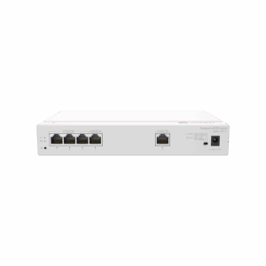 Router Multi-Servicio / 1 puerto 10/100/1000 Mbps(WAN) / 4 puertos 10/100/1000 Mbps(LAN) PoE / 50W / Rendimiento 1 Gbps / Controla hasta 32 APs / Hasta 150 Clientes / Administración Nube Gratis