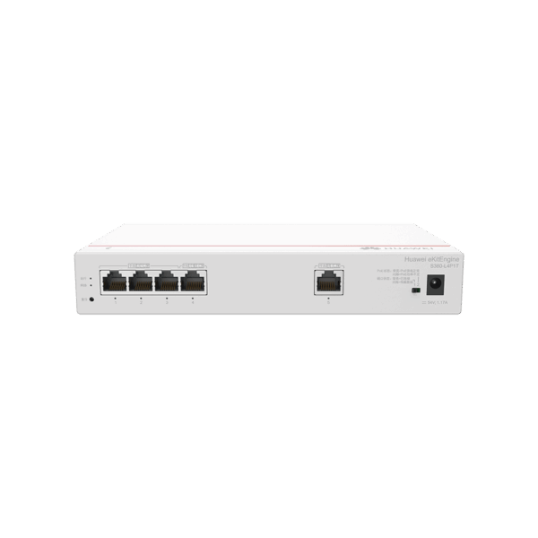 Router Multi-Servicio / 1 puerto 10/100/1000 Mbps(WAN) / 4 puertos 10/100/1000 Mbps(LAN) PoE / 50W / Rendimiento 1 Gbps / Controla hasta 32 APs / Hasta 150 Clientes / Administración Nube Gratis