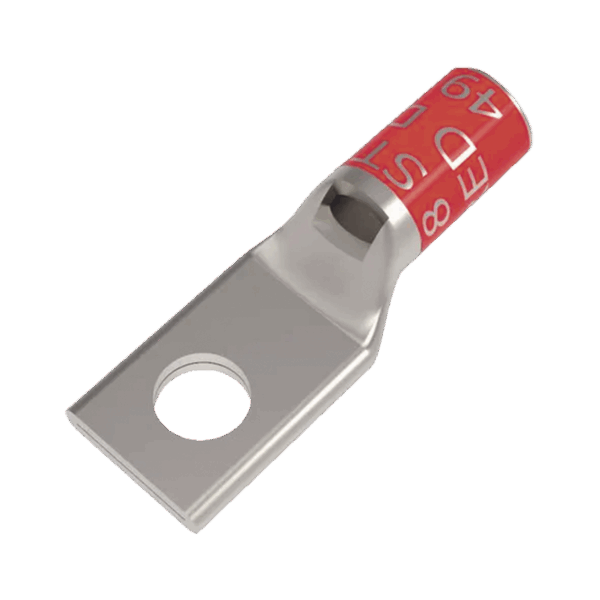 Zapata Terminal de Compresión BURNDY Cañón Corto para Tornillo de 5/16" y Calibre 8 AWG.