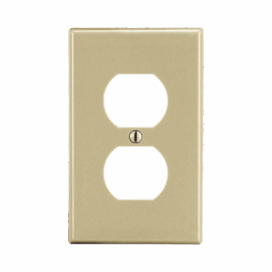 Placa de Pared para Contacto Duplex Color Marfil.