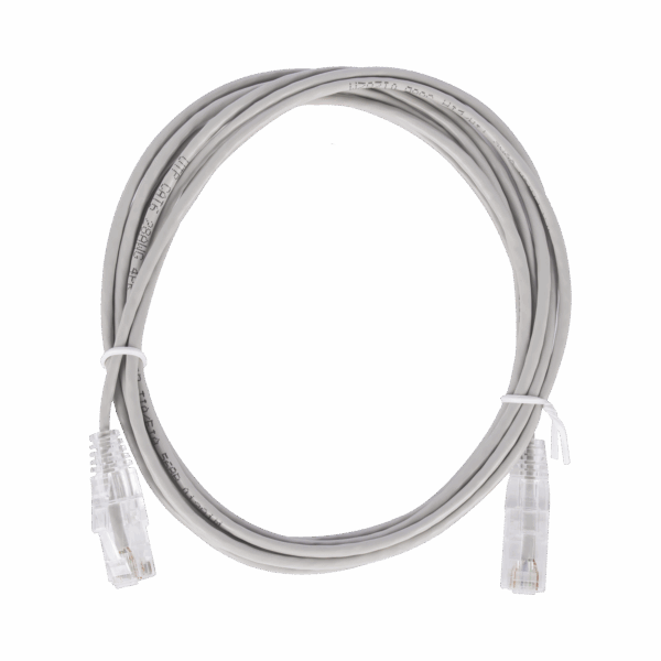 Cable de Parcheo Slim UTP Cat6 - 2 m Gris Diámetro Reducido (28 AWG)