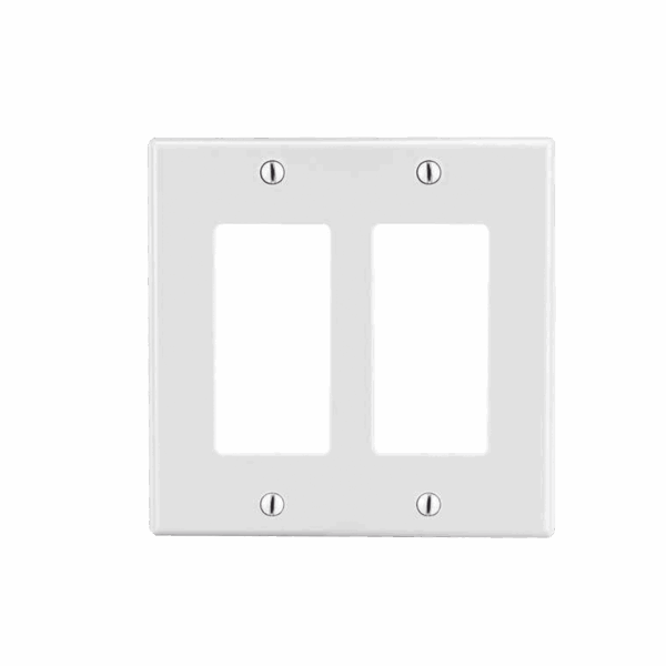 Tapa para Caja Multigang / Contacto Doble / Color Blanco.