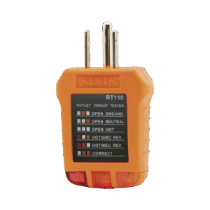 Probador de Tomacorrientes Estándar, con Secuencia de Luces para Indicar un Cableado Correcto/Incorrecto.