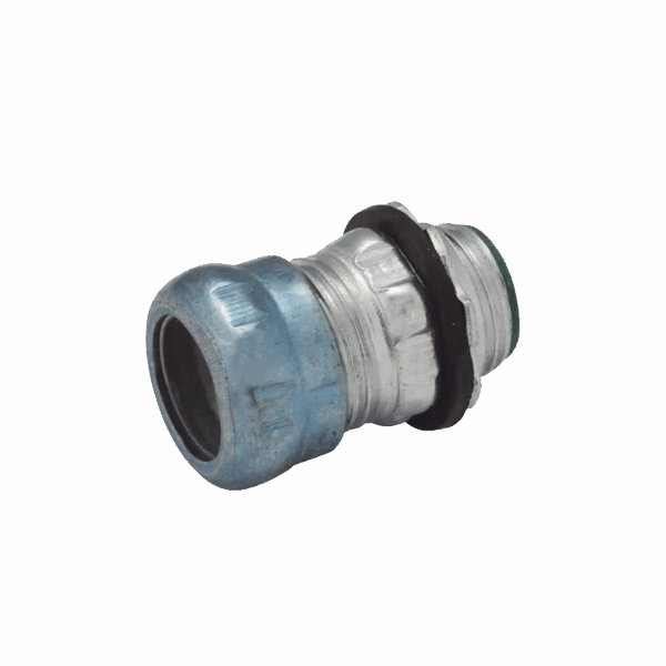 Conector de Compresión Impermeable Aislado de Acero Galvanizado para Pared Delgada de 1 1/2" .
