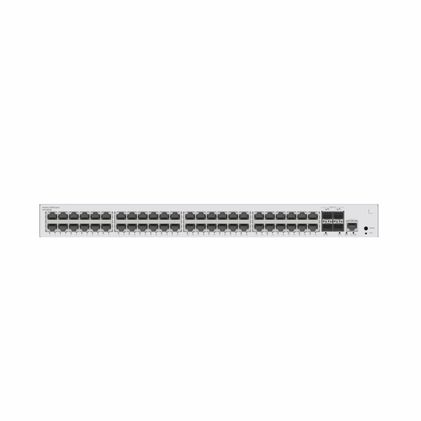 Switch de Distribución/Core Gigabit Administrable  Capa 3 / 48 puertos 10/100/1000 Mbps  / 4 Puertos 10GE SFP+ Uplink / ERPS / Rutas Estáticas / iStack / Administración Nube Gratis