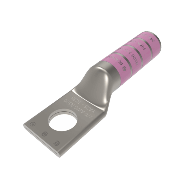 Zapata Terminal de Barril Largo para Tornillo de 5/16" y Calibre 1/0 AWG.