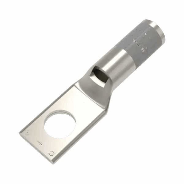 Zapata Terminal de Compresión BURNDY para Tornillo de 1/4" y Calibre 4 AWG / Barril Estándar.