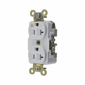 Contacto Dúplex Conexión a Tierra Aislada/ 20 A 125 V/ 2 polos 3 Hilos/ Color Blanco/ Nema 5- 20R/ Grado Industrial.