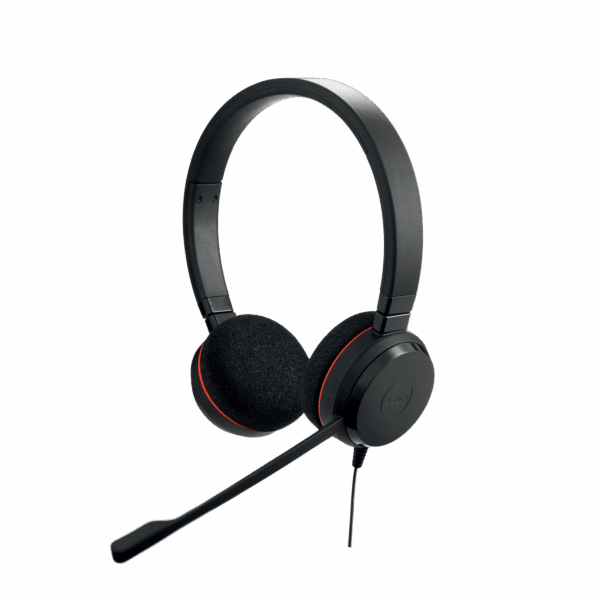 Jabra Evolve 20 Duo con conexión USB, micrófono con cancelación de ruido de última generación, configuración Plug and Play, Certificación Microsoft Teams (4999-823-109)